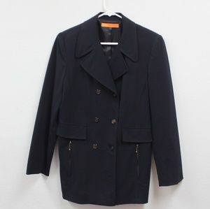 Cynthia Steffe Navy Blue Double Breasted Coat
